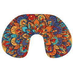 Mandala Pattern 5 Travel Neck Pillow by designsbymallika