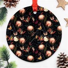 Seamless Garden Pattern Ornament (round) by designsbymallika