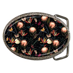 Seamless Garden Pattern Belt Buckles by designsbymallika