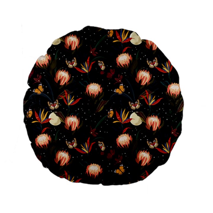 Seamless Garden Pattern Standard 15  Premium Flano Round Cushions