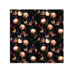 Seamless Garden Pattern Small Satin Scarf (square) by designsbymallika