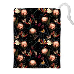 Seamless Garden Pattern Drawstring Pouch (5xl) by designsbymallika