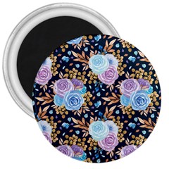 Rose Flower Pattern 3  Magnets by designsbymallika