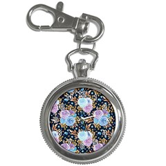 Rose Flower Pattern Key Chain Watches by designsbymallika