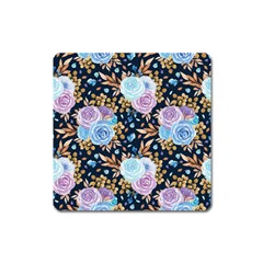 Rose Flower Pattern Square Magnet