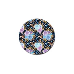 Rose Flower Pattern Golf Ball Marker by designsbymallika