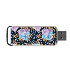 Rose Flower Pattern Portable Usb Flash (one Side) by designsbymallika