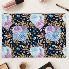 Rose Flower Pattern Cosmetic Bag (xxl) by designsbymallika