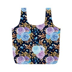 Rose Flower Pattern Full Print Recycle Bag (m) by designsbymallika