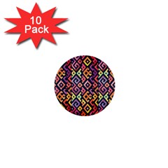 Square Pattern 2 1  Mini Buttons (10 Pack)  by designsbymallika