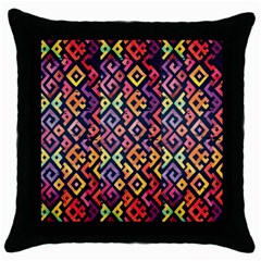 Square Pattern 2 Throw Pillow Case (black) by designsbymallika