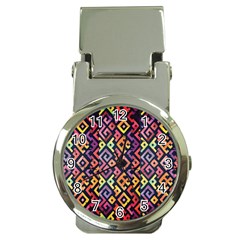 Square Pattern 2 Money Clip Watches by designsbymallika