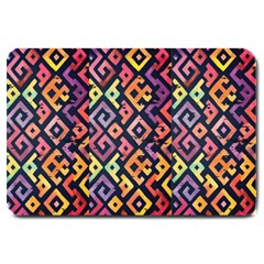 Square Pattern 2 Large Doormat  by designsbymallika