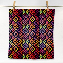 Square Pattern 2 Face Towel by designsbymallika