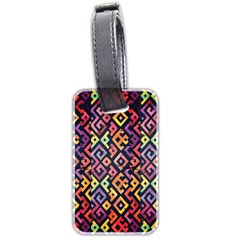 Square Pattern 2 Luggage Tag (two Sides) by designsbymallika