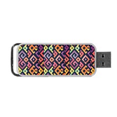 Square Pattern 2 Portable Usb Flash (one Side) by designsbymallika