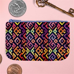 Square Pattern 2 Large Coin Purse by designsbymallika