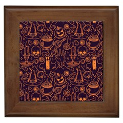 Halloween Pattern 5 Framed Tile by designsbymallika