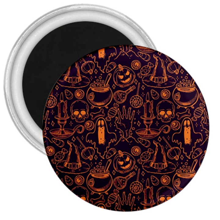 Halloween Pattern 5 3  Magnets