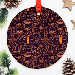 Halloween Pattern 5 Ornament (round) by designsbymallika