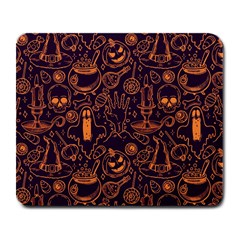 Halloween Pattern 5 Large Mousepads by designsbymallika