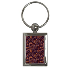 Halloween Pattern 5 Key Chain (rectangle) by designsbymallika