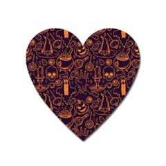 Halloween Pattern 5 Heart Magnet by designsbymallika