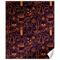 Halloween Pattern 5 Canvas 8  X 10  by designsbymallika