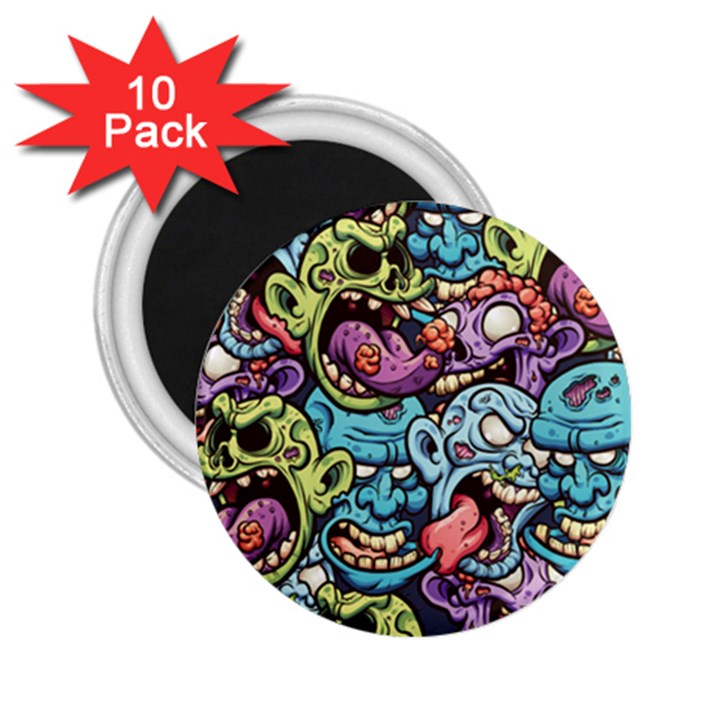 Halloween Love Chains Pattern 2.25  Magnets (10 pack) 