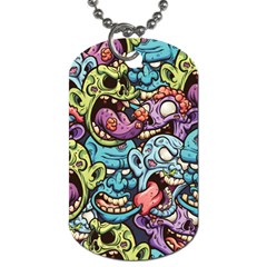 Halloween Love Chains Pattern Dog Tag (two Sides) by designsbymallika