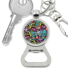 Halloween Love Chains Pattern Bottle Opener Key Chain by designsbymallika