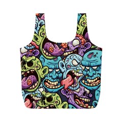 Halloween Love Chains Pattern Full Print Recycle Bag (m) by designsbymallika