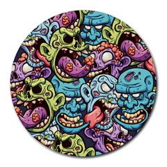 Halloween Love Round Mousepads