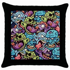 Halloween Love Throw Pillow Case (black) by designsbymallika