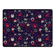 Chritmas 2 Fleece Blanket (small) by designsbymallika