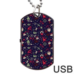 Chritmas 2 Dog Tag Usb Flash (one Side) by designsbymallika