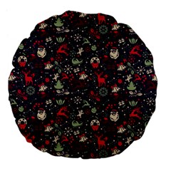 Chritmas 2 Large 18  Premium Flano Round Cushions by designsbymallika