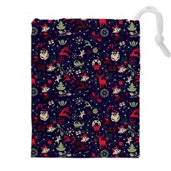 Chritmas 2 Drawstring Pouch (4xl) by designsbymallika