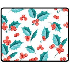 Chritmas 1 Double Sided Fleece Blanket (medium)  by designsbymallika