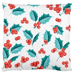 Chritmas 1 Large Flano Cushion Case (two Sides) by designsbymallika