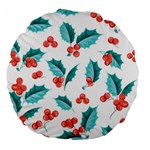 Chritmas 1 Large 18  Premium Flano Round Cushions Front