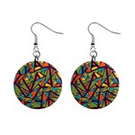 Aabstract Art Mini Button Earrings Front