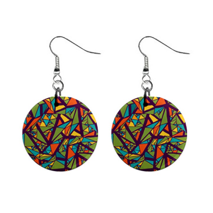 Aabstract Art Mini Button Earrings