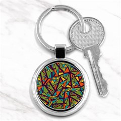 Aabstract Art Key Chain (round) by designsbymallika