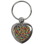 Aabstract Art Key Chain (Heart) Front