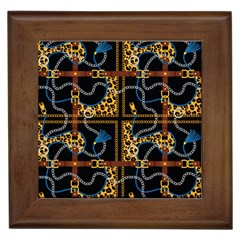 Chains Pattern Framed Tile by designsbymallika