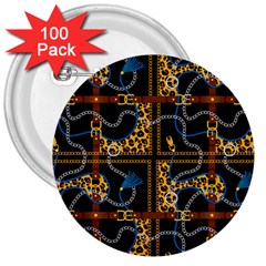 Chains Pattern 3  Buttons (100 Pack)  by designsbymallika