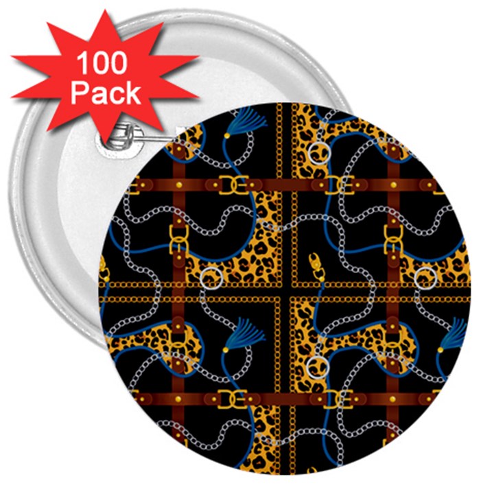 Chains Pattern 3  Buttons (100 pack) 