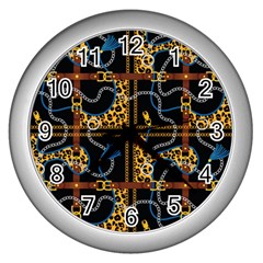 Chains Pattern Wall Clock (silver) by designsbymallika