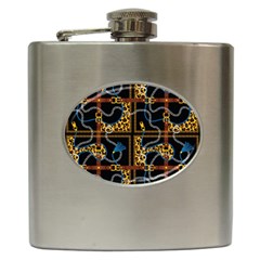 Chains Pattern Hip Flask (6 Oz) by designsbymallika